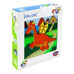Puzle vertical Dragón naranja - caja de 32 piezas