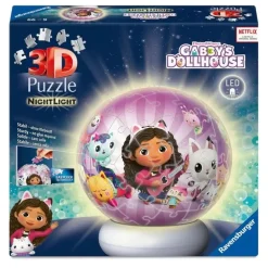 Puzzle 3D de Gabby`s Dollhouse Puzzleball con Luz - Ravensburger
