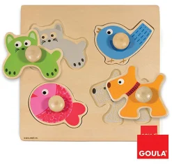 Puzzle de madera animales domésticos (Goula)