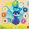 Discount Diset Puzzle de madera con pivotes pavo real