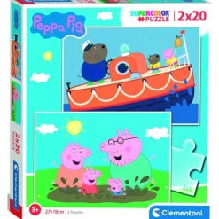 Puzzle de 20 piezas Peppa Pig Familia y Barco