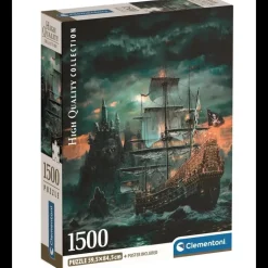 Puzzle 1500 piezas Barco de Pirata en Tormenta Arrecifes - Clementoni