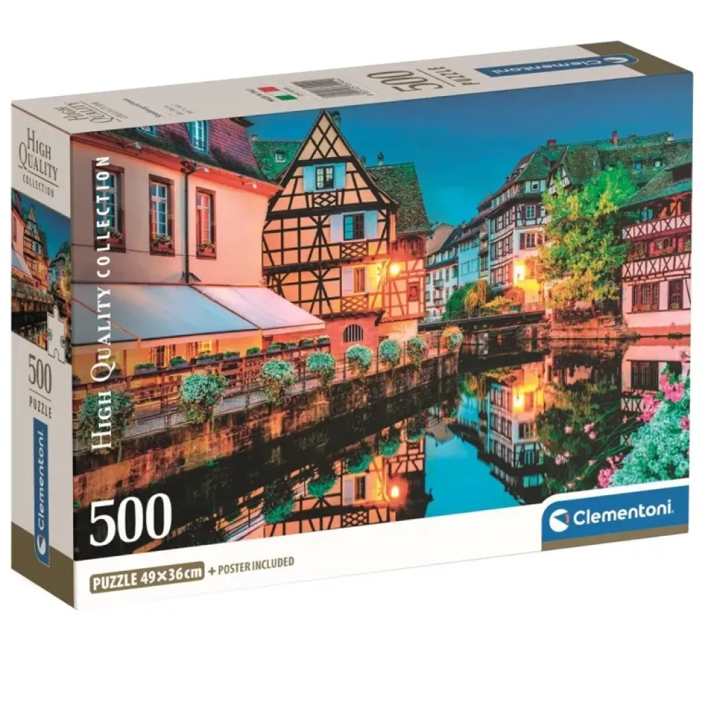 New Clementoni Puzzle 500 piezas Barrio antiguo de Estrasburgo -