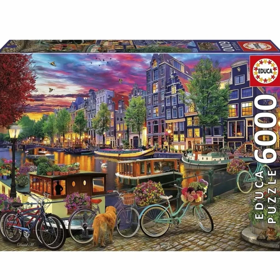 Puzzle 6000 piezas Bicicletas en Ámsterdam - Educa