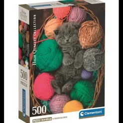 Discount Clementoni Puzzle 500 piezas Gatito entre Madejas de Lana -