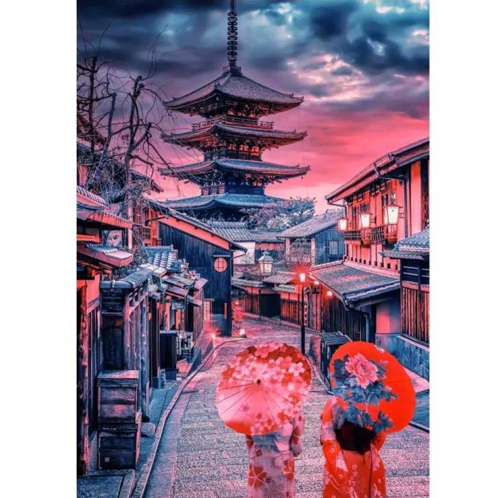 New Clementoni Puzzle 500 piezas Noche en Kioto con Torre Japonesa