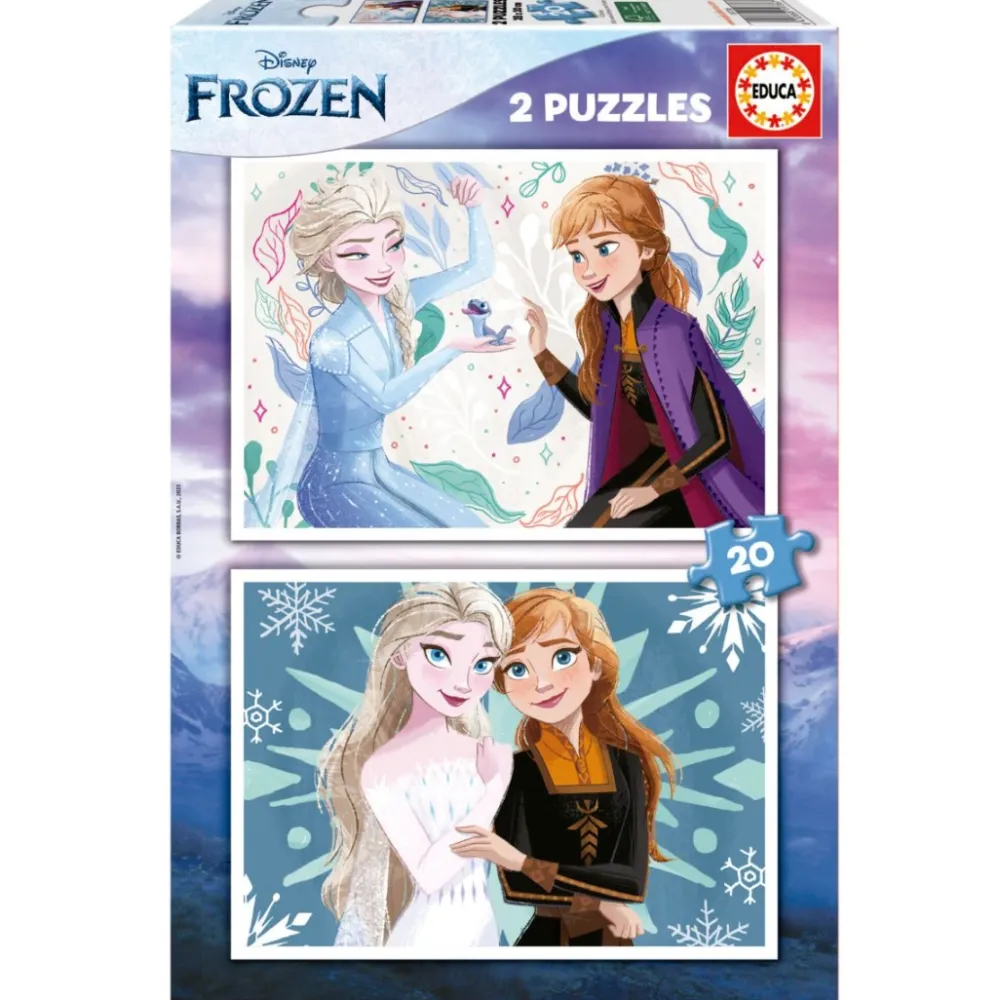 New Educa Borras 2 Puzzles de 20 piezas Frozen de Educa