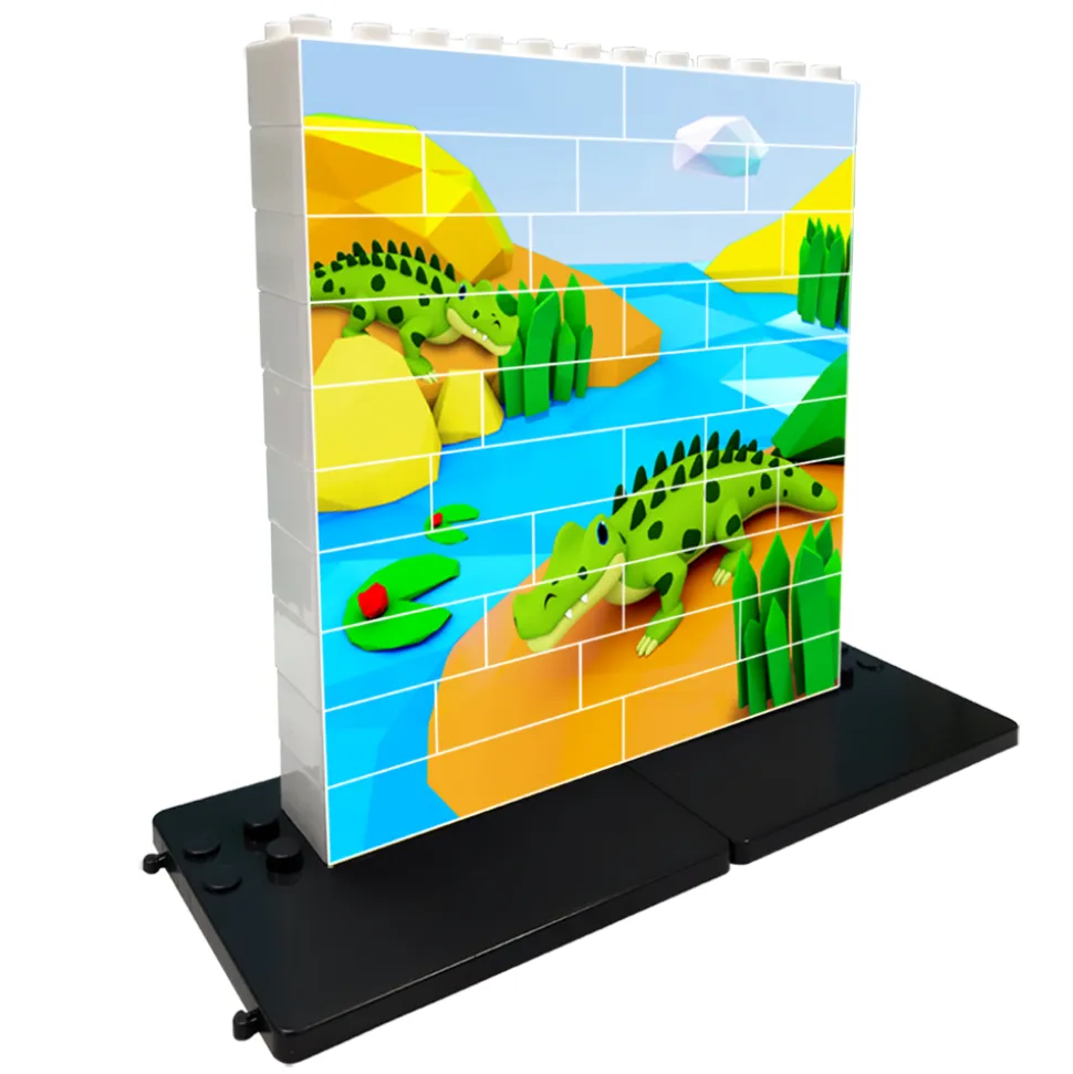 Puzzle vertical Cocodrilos - Caja de 32 piezas