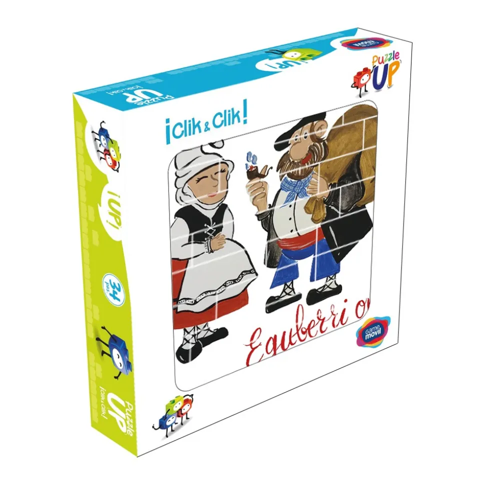 Puzzle vertical Olentzero y Mari Domingi – Caja de 32 piezas