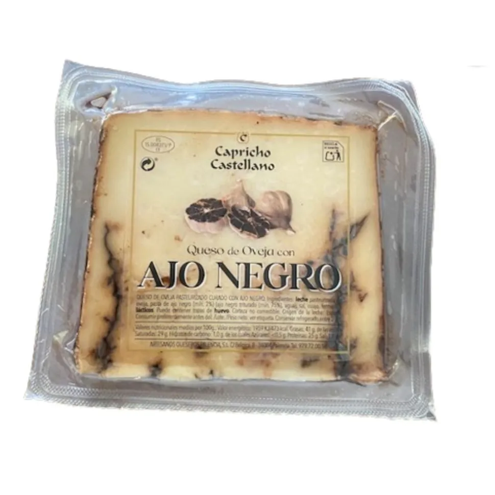 Queso de Oveja con Ajo Negro. Delicia Artesanal -Cuña 200g