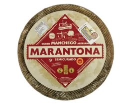 Online Ibéricos a Domicilio Gourmet Queso Marantona La Casota Semicurado, Queso Artesano Manchego de La Solana – CIUDAD REAL D.O. La Mancha - Pieza 1 k