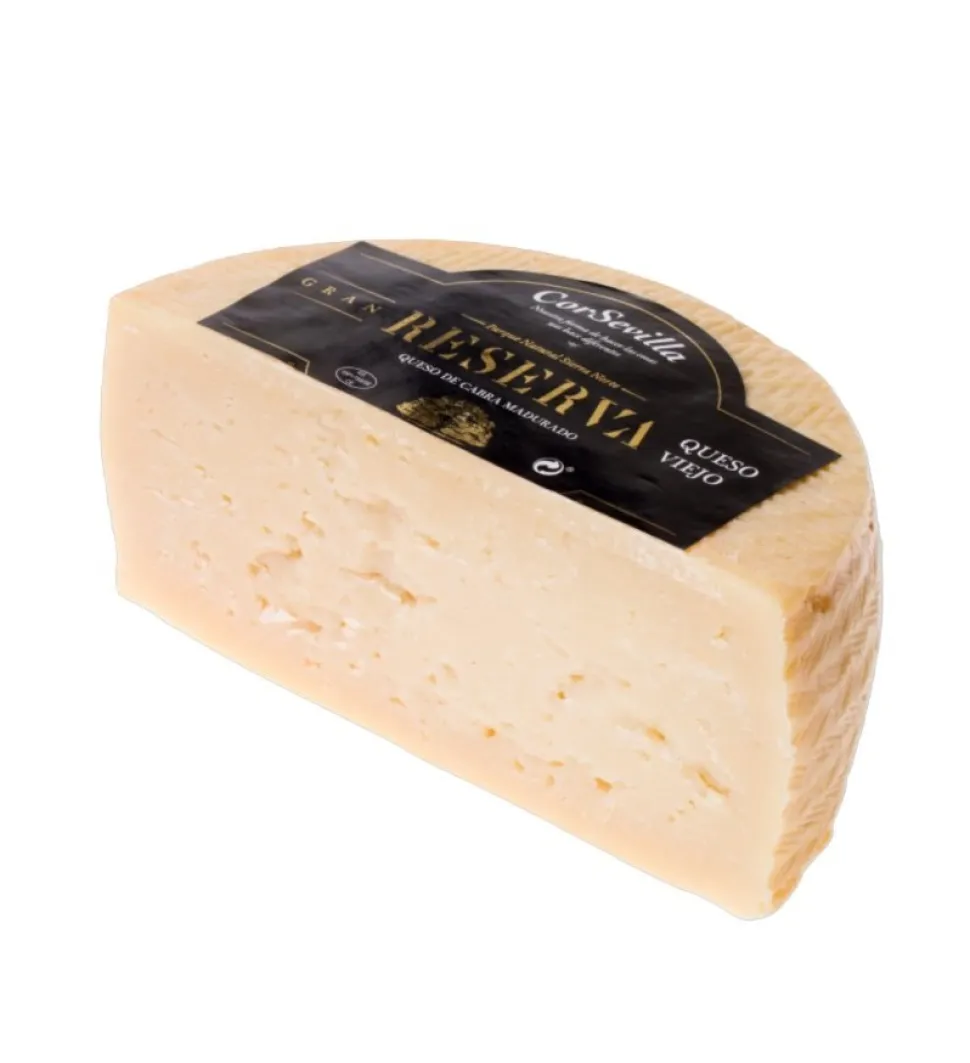 Queso Viejo Gran Reserva de leche cruda de cabra – Mitad de queso 1,1 kg aprox.