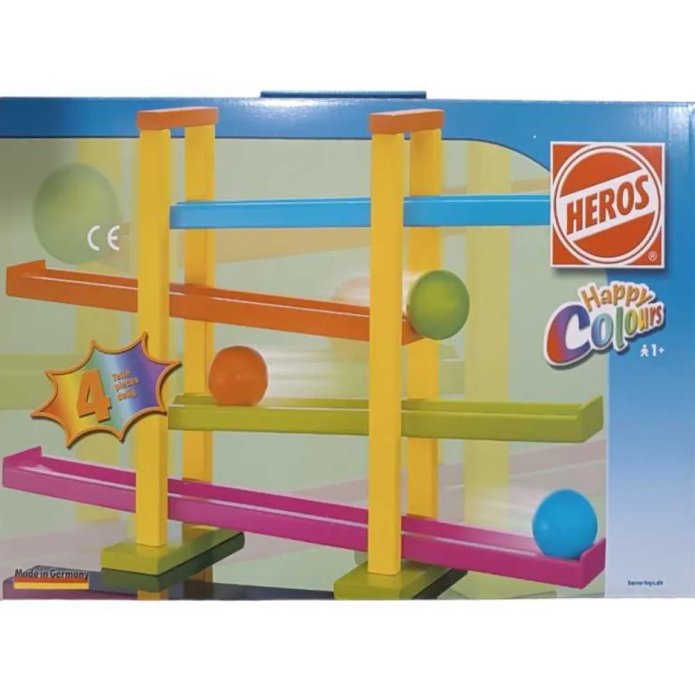 Best Eichhorn Rampa de Bolas de Madera Infantil de colores
