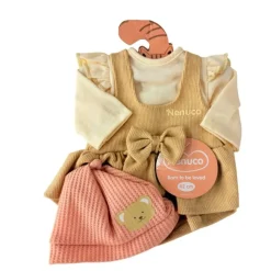 New Nenuco (Famosa) Ropa Muñeco Nenuco vestido beige con gorro 42 cm. - Famosa