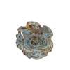 Clearance Cerámica Artística Onda Rosa Cerámica azul con oro y platino