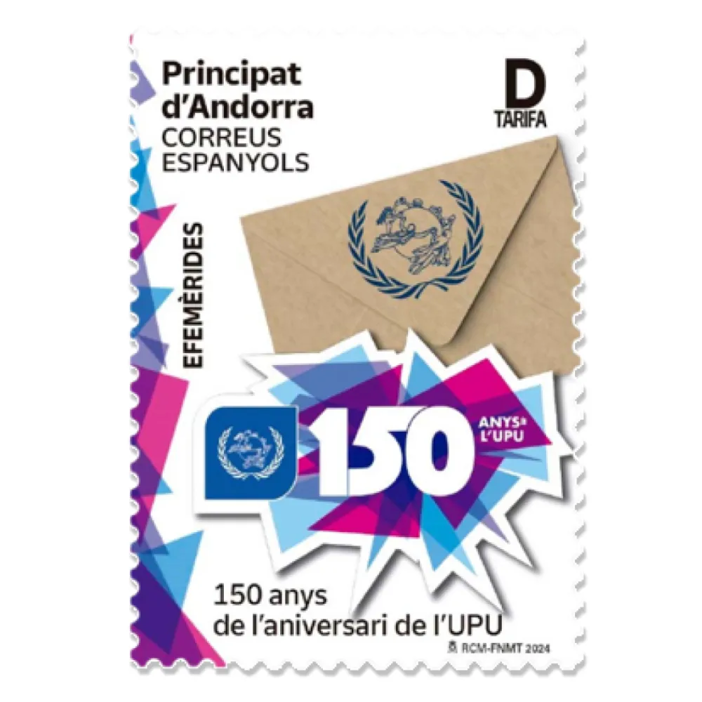 Outlet Sello 150è aniversari de l´ UPU | Tarifa D | Serie del Principado de Andorra