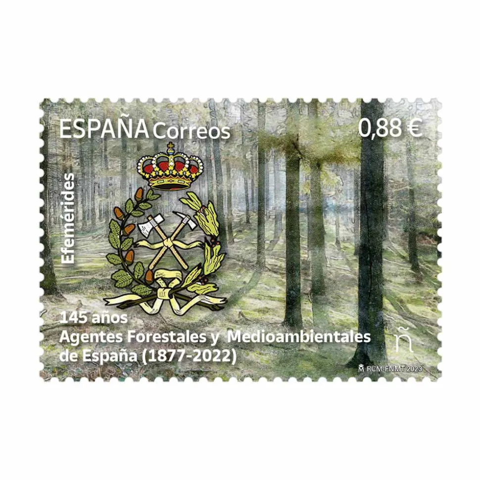 Sello aniversario 145 años Agentes forestales y medioambientales de España I Pack de 5