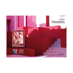 Outlet Sello 50 aniversario del edificio de la Muralla Roja de Calp | Hoja Bloque