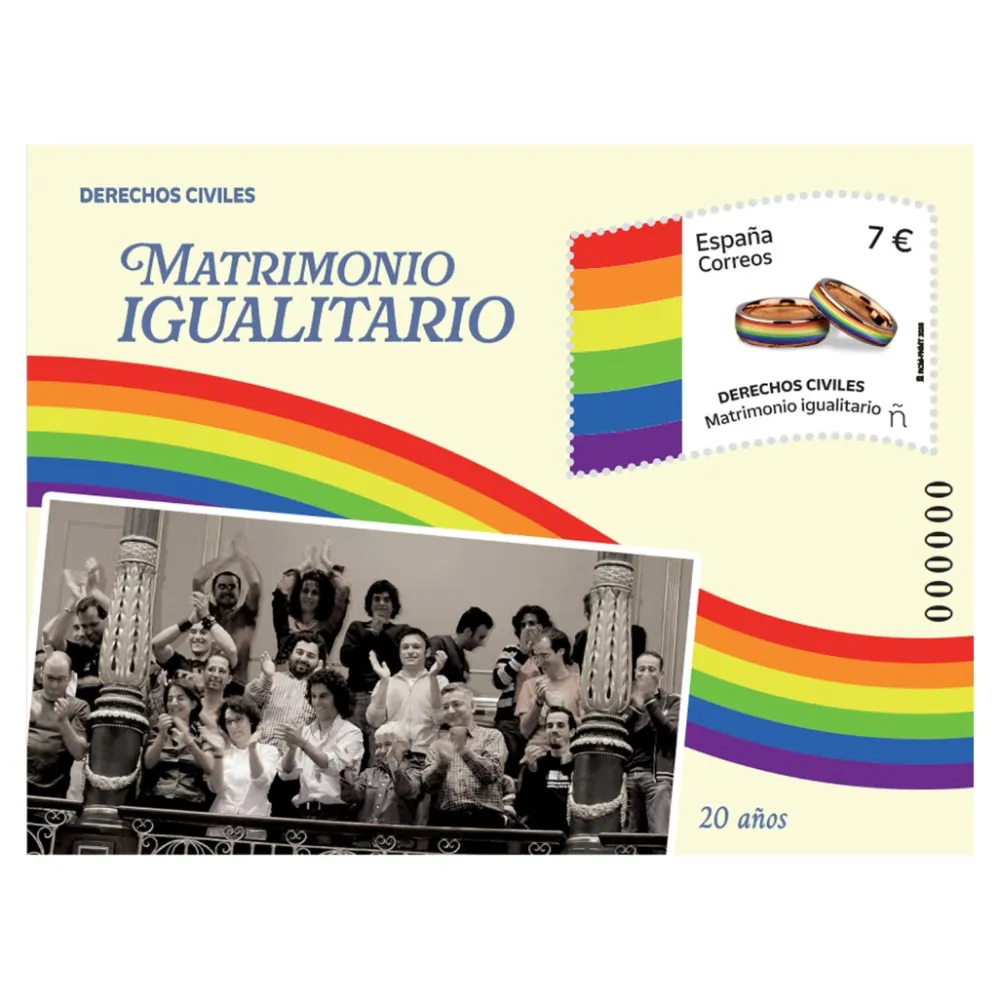 Sello 20 aniversario del Matrimonio Igualitario | Hoja Bloque