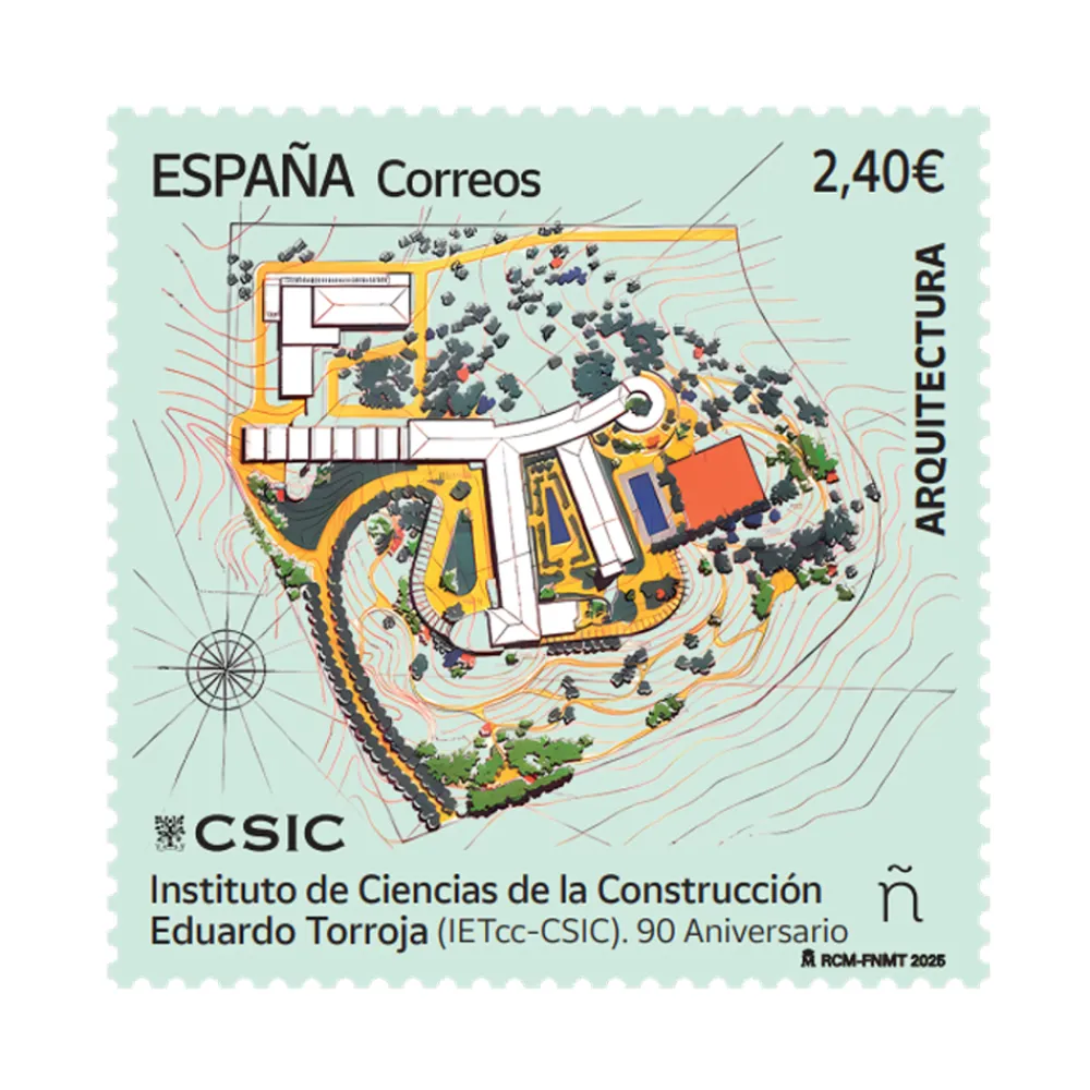 Discount Sello 90 aniversario Instituto de Ciencias de la Construcción Eduardo Torroja | Serie Arquitectura | Pack de 2