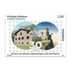 Outlet Sello 30 anys de relacions diplomàtiques amb San Marino | Sellos Andorra