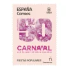 Sello 50 años del Carnaval de Las Palmas de Gran Canaria | Tarifa B | Fiestas Populares | Pack de 5