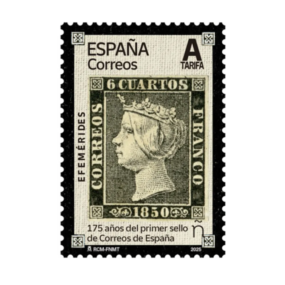 Best Sello 175 años del primer sello postal de España. Tarifa A | Efemérides | Pack de 5