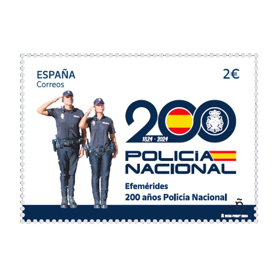 Sello 200 Años Policía Nacional | Efemérides | Hoja Bloque