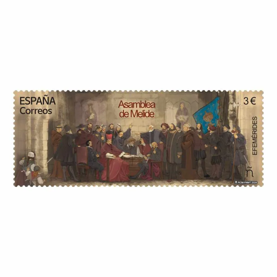 Sello Asamblea de Melide | Serie Efemérides
