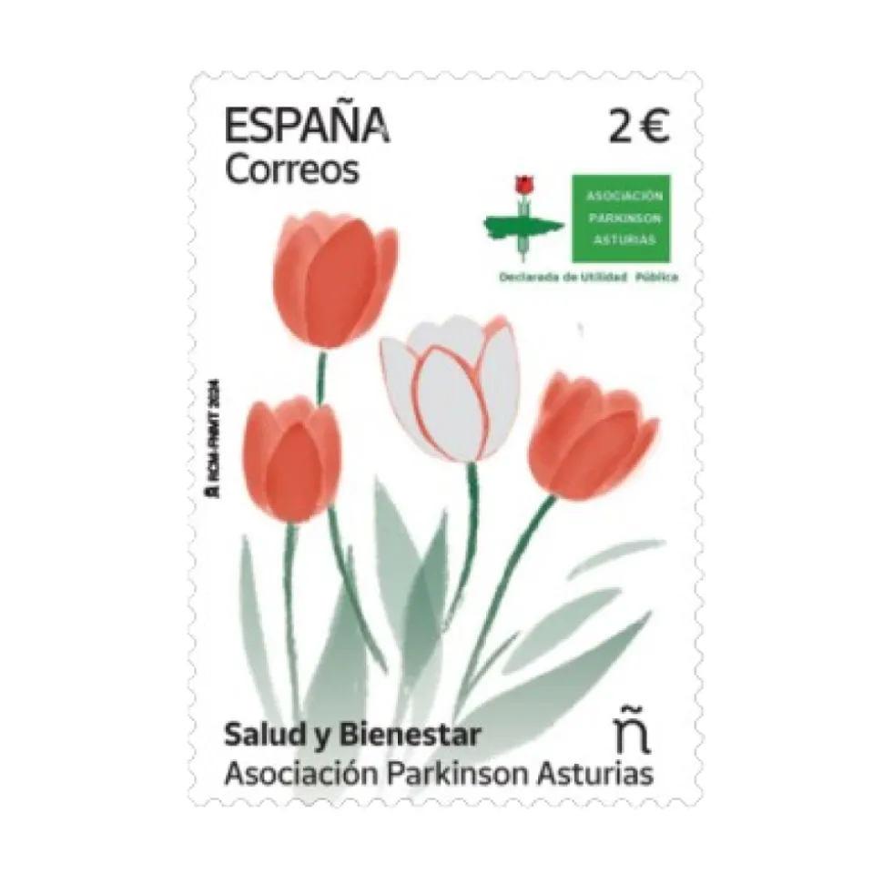 Sello Asociación Parkinson Asturias | Serie Salud y Bienestar | Pack de 2