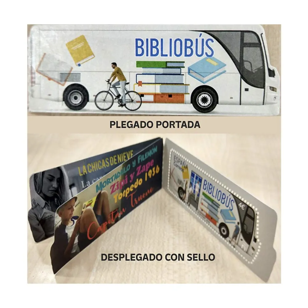 Outlet Sello Bibliobús. Serie Literatura I Hoja bloque