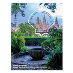 Discount Sello Camino de Santiago. Fiestas del Apóstol de Santiago de Compostela | Hoja bloque