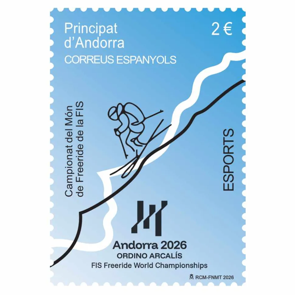 Sello Campionat del mon de Freeride de la fis 2026 | Sellos de Andorra