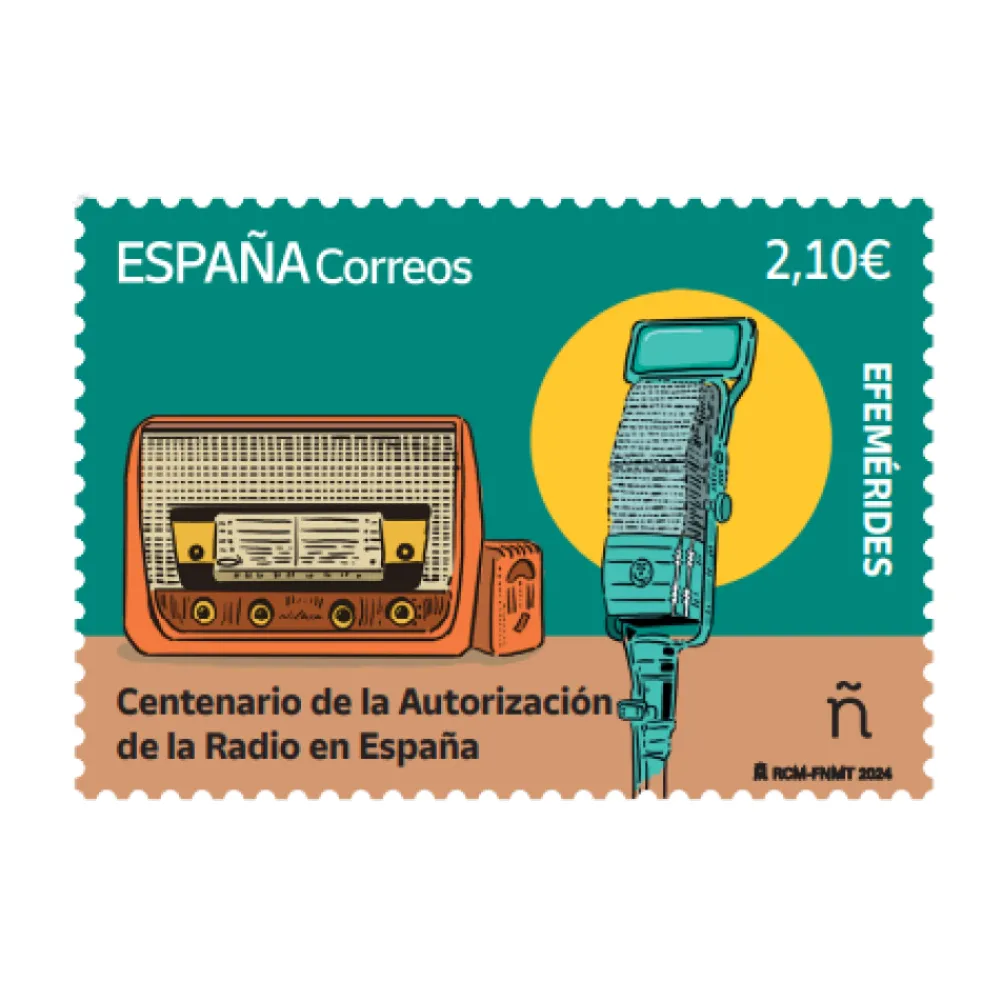 Sello Centenario de la Autorización de la Radio en España | Serie Efemérides | Pack de 2