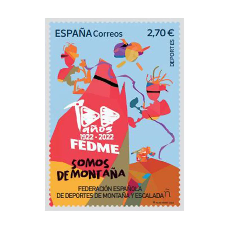 Sello Centenario Federación española de Deportes de montaña y escalada