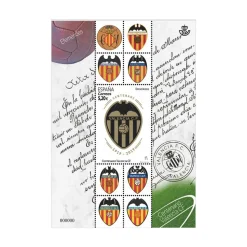 Sello Centenario Valencia CF | Hoja Bloque