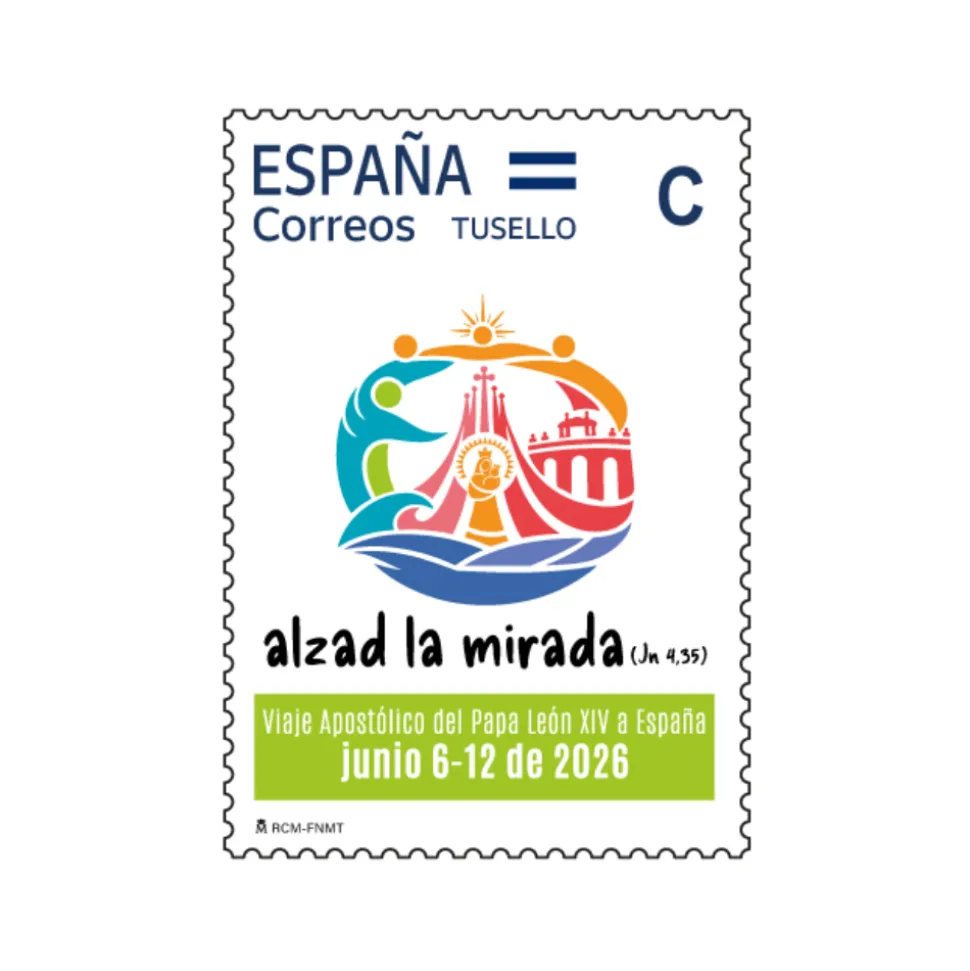 Sello conmemorativo Visita del Papa León XIV a España | Tarifa C | Pack de 5