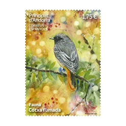 Best Sello Cotxa fumada (ocell) | Serie Fauna | Sellos de Andorra
