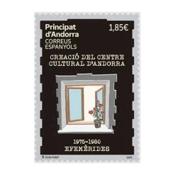 Sello Creació del Centre Cultural d´Andorra | Serie Efemerides | Sellos de Andorra | Pack de 2
