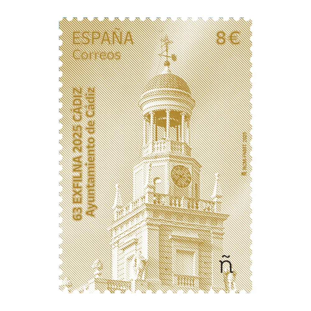 Discount Sello EXFILNA 2025 | Cádiz. Ayuntamiento de Cádiz | Hoja Bloque