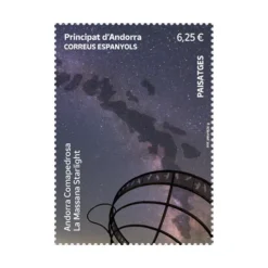 Sello La Massana Starlight, Andorra Comapedrosa | Colección Paisatges | Hoja bloque | Sellos de Andorra
