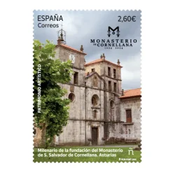 Sello Milenario de la fundación del Monasterio de S. Salvador de Cornellana (Asturias) | Serie Patrimonio
