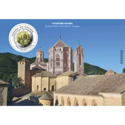 Sello Monasterio de Poblet. Tarragona | Serie Patrimonio Mundial | Hoja bloque