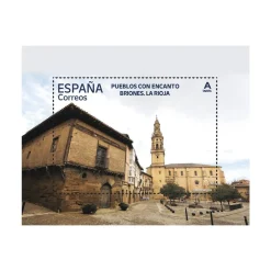Sale Sello Pueblos con Encanto 2023 | Serie VIII I Bagergue, Briones, Pedraza y Ponte Maceira | Hoja bloque