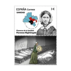 Sello Sanidad. Pioneras de la sanidad. Florence Nightingale
