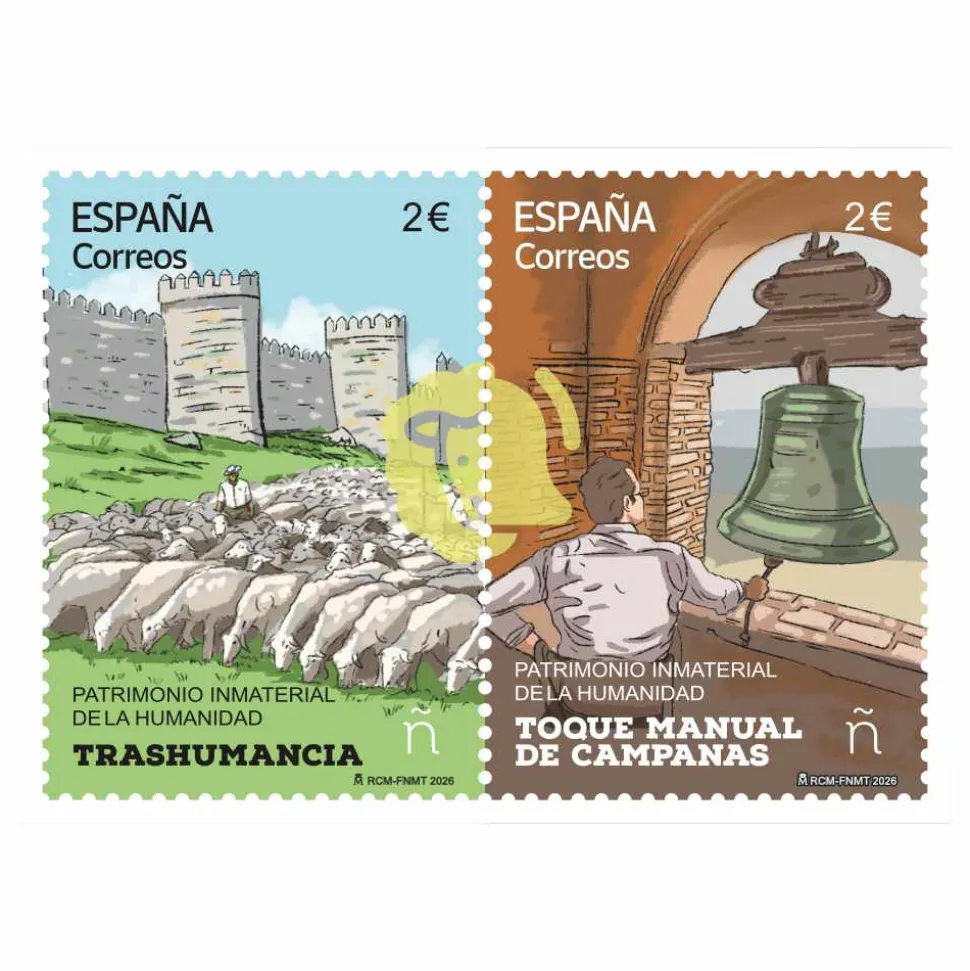 Sello Trashumancia y Toques de campanas manual | Serie Patrimonio Inmaterial de la Humanidad