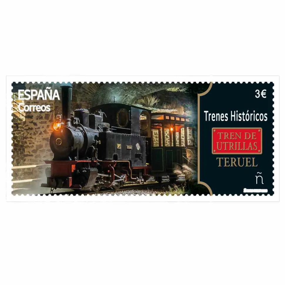 Sello Tren de Utrillas. Teruel | Serie Trenes históricos