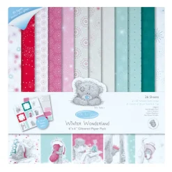 Best Tape Pink Set de papel glitter manualidades Winter Wonderland