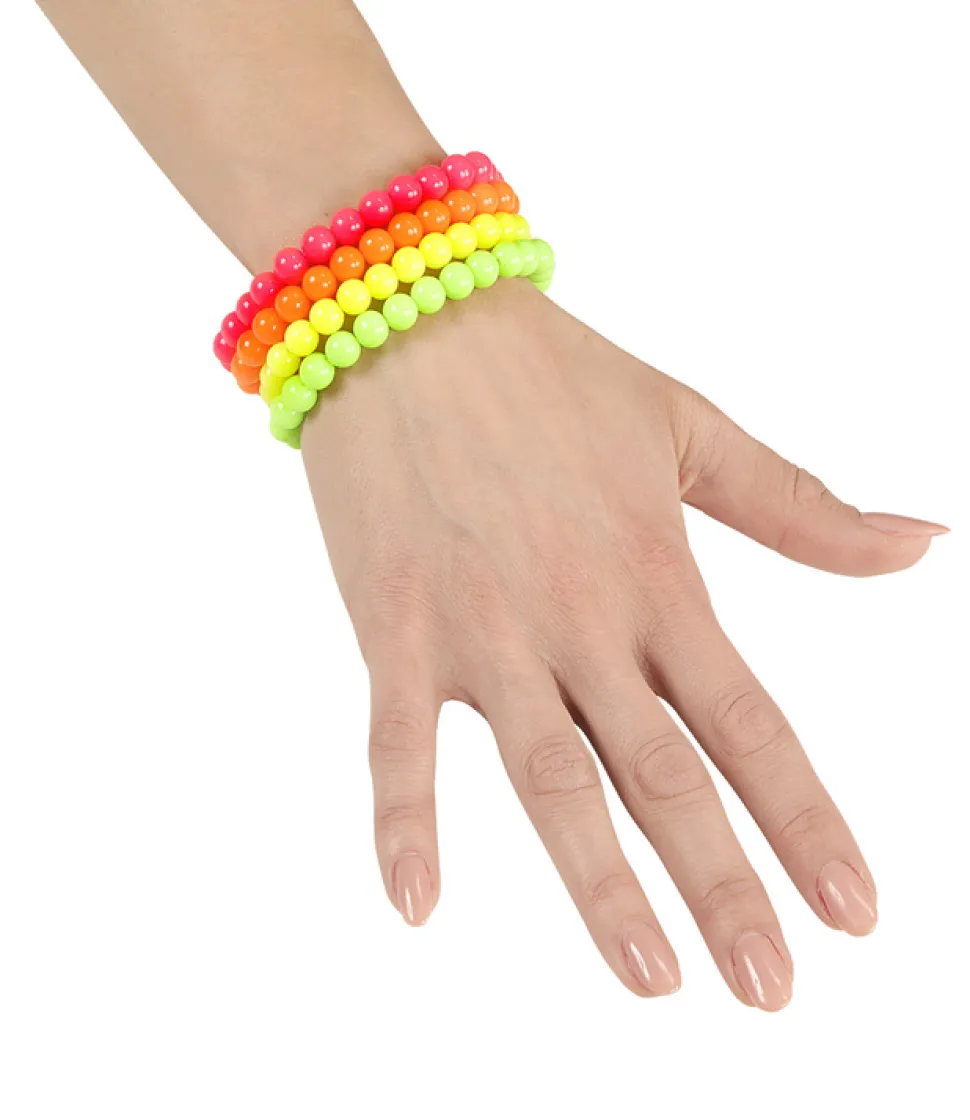 Set de 4 pulseras fluorescentes