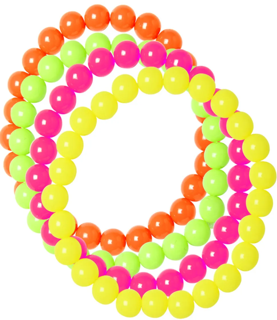 Set de 4 pulseras fluorescentes